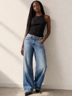 Levi's Low Loose Women's Jeans 27x32 "Rescued City" Medium Wash NWT
